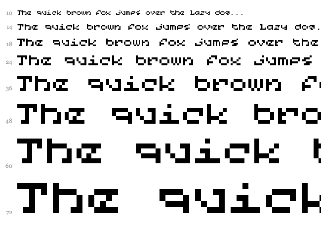 Pixel Or GTFO font waterfall